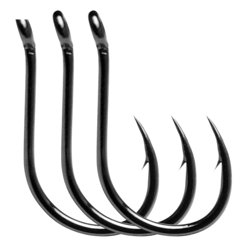 Kameisi Fishhook High Carbon Steel Tube with Barbed Ring Rock Fishing Hook Wholesale Small Package Fishing Hook Fishing Gear