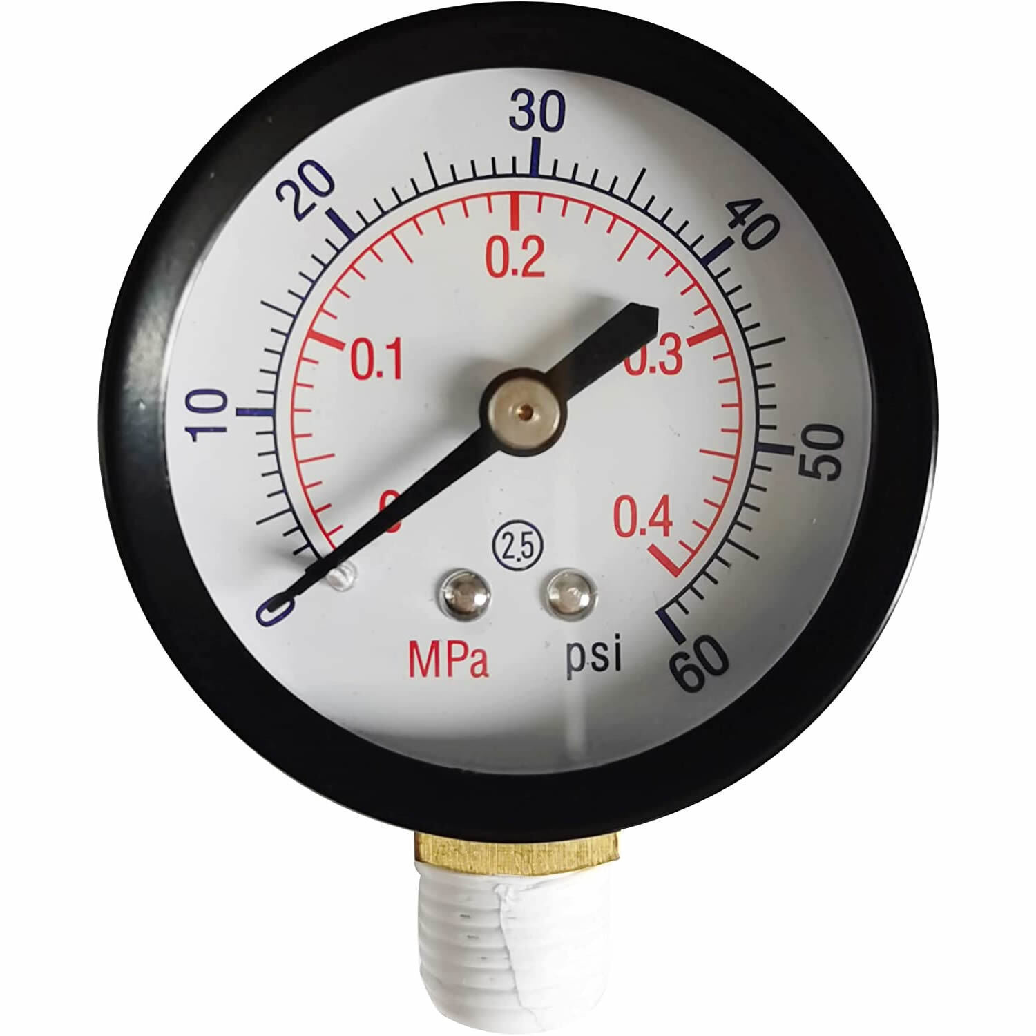 Filter Pressure Gauge Ecx270861 Pressure Meter 1/ 4inch Npt Swimming Pool Instrument Spa Durable Copper Material