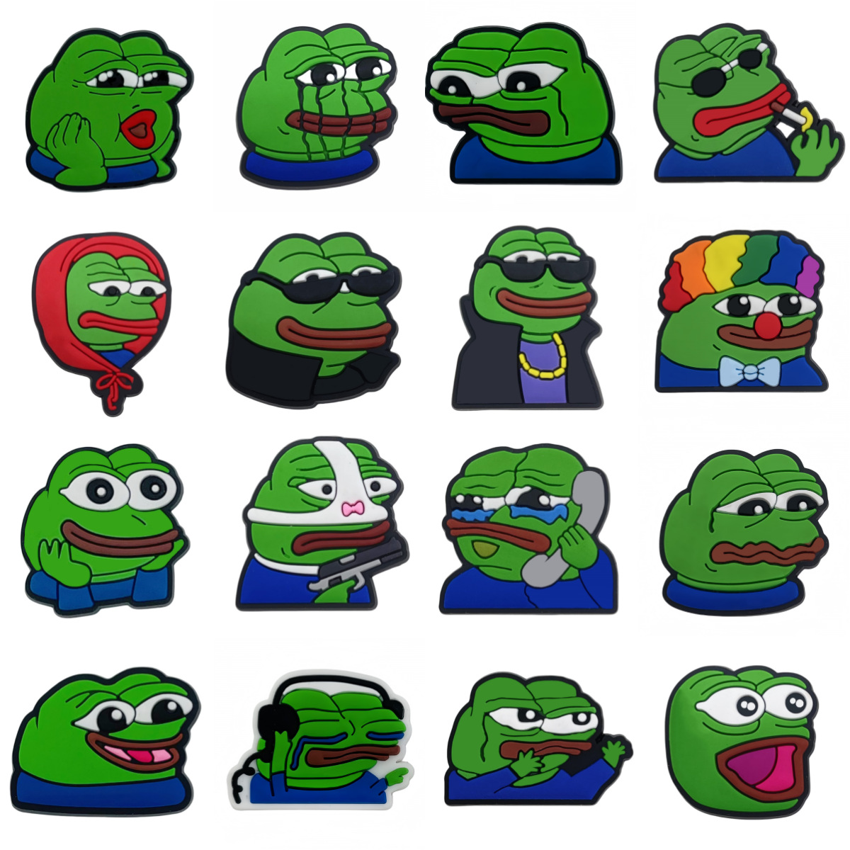 Picture of suit Sad Frog Series Shoes Flower Croc Shoes Jewelry Shoe Buckle Detachable Hole Shoes Garden Shoes Decorative Buckle