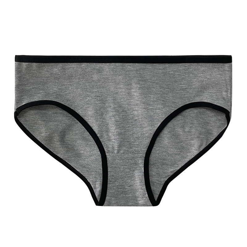 Picture of Sports cool style ins simple girls underwear waist Japanese black and white pure cotton ladies briefs wholesale