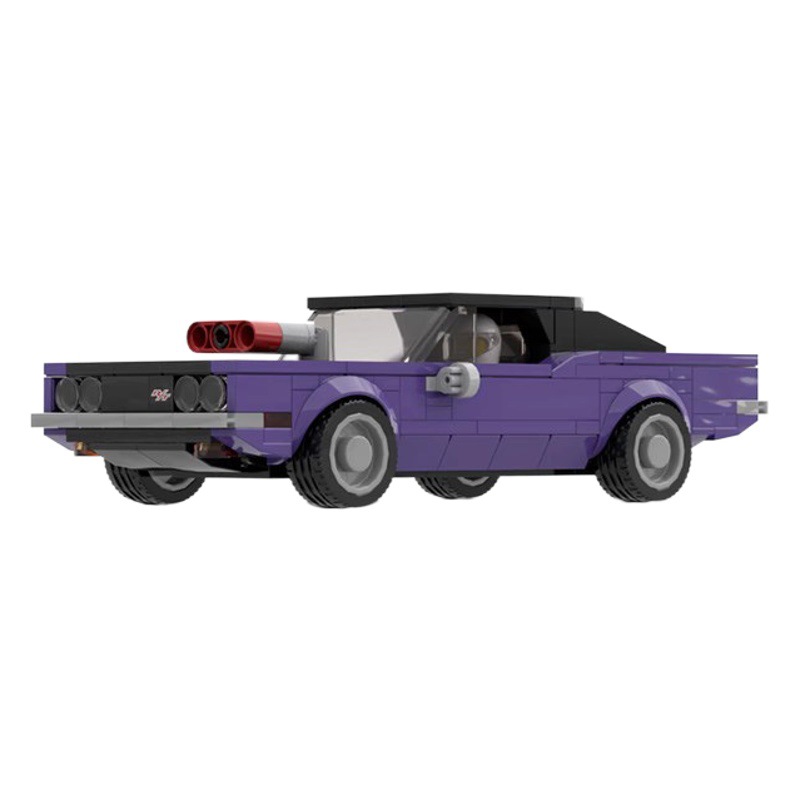 MOC Building Blocks Assembled Building Blocks Creative speed 8 Car Series 1970 Dodge Challenger Compatible with Lego Sports Car