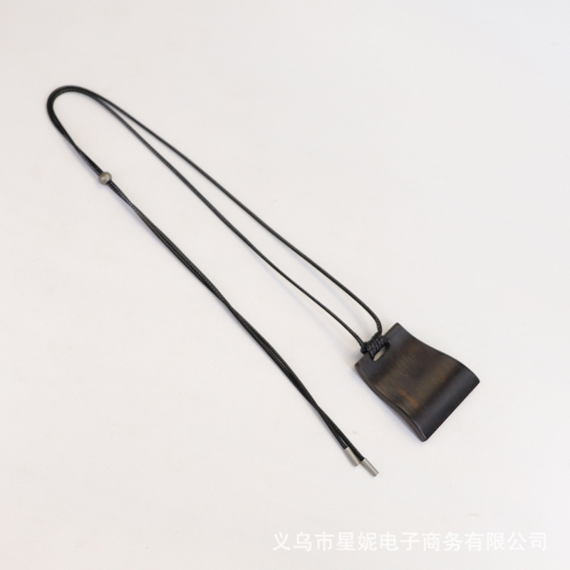 Picture of New ethnic style necklace female Ebony long pendant artistic personality sweater chain wooden brand necklace jewelry wholesale