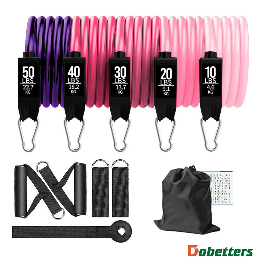Picture of 11 piece set of tension device tension rope fitness function tension device set muscle training with elastic set Wholesale