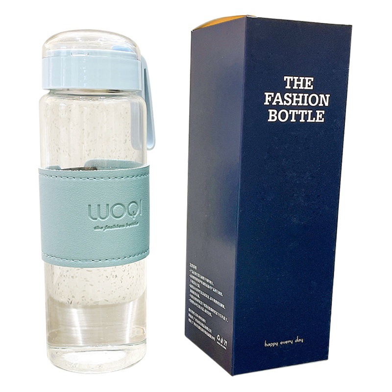 Simple glass ins fresh Mori high-looking student water Cup couple tea portable anti-scald insulation Cup