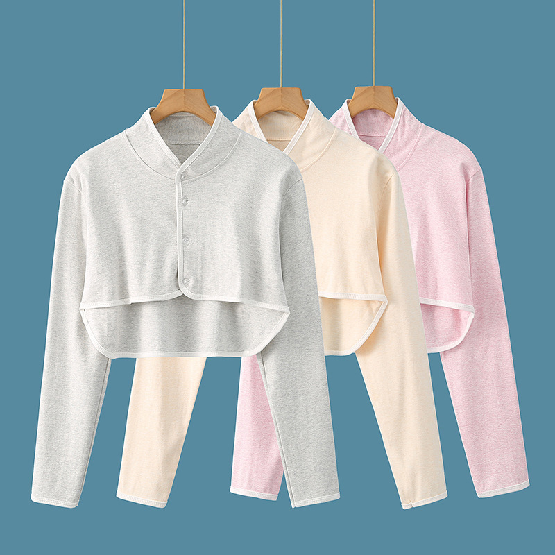 Summer Pure Cotton Moon Shoulder Pad Air-conditioning Room Cold-proof Thin Long and Short Sleeve Shoulder Cervical Warmth Warm Shoulder Shoulder Feeding Shawl