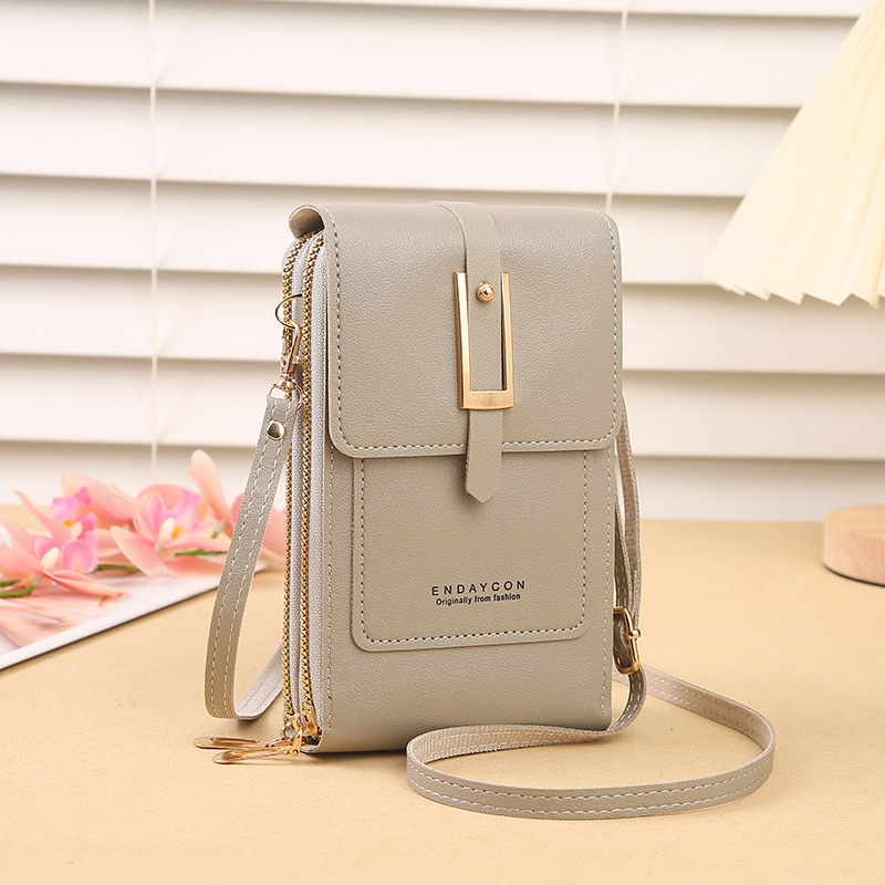 Picture of Urban Simple Women's Touch Screen Mobile Phone Bag Multi-Functional Card Holder Coin Purse Fashion Crossbody Single Shoulder Small Square Bag Trendy