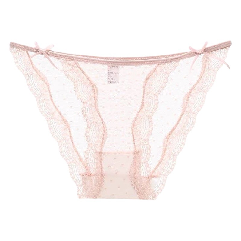 Cross-border bikini underwear women's thin sexy lace low waist lace-up breathable Japanese sweet girl briefs