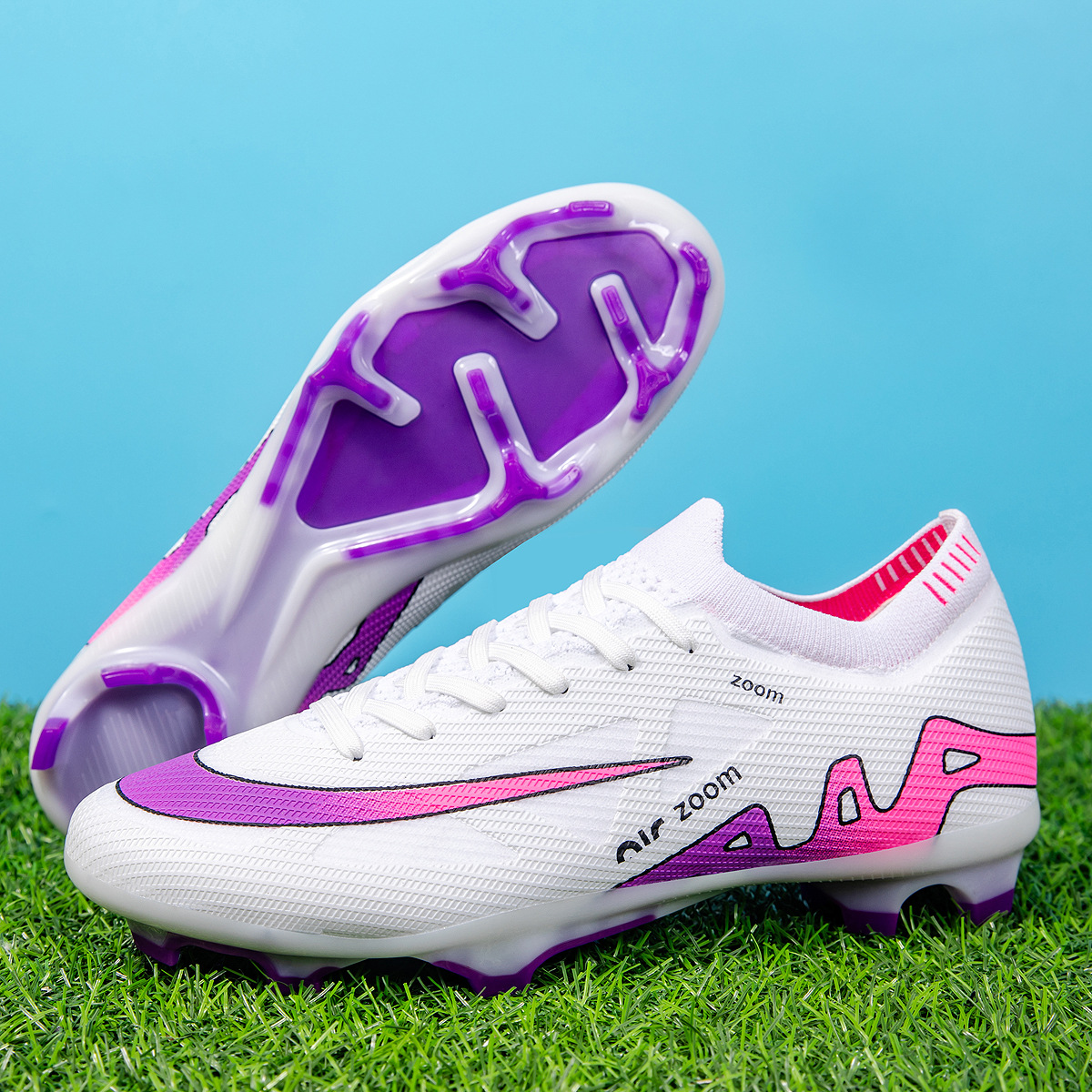 Cross-border new low-top men's and women's football shoes spikes broken nails competition training shoes men's and women's adult sports football shoes