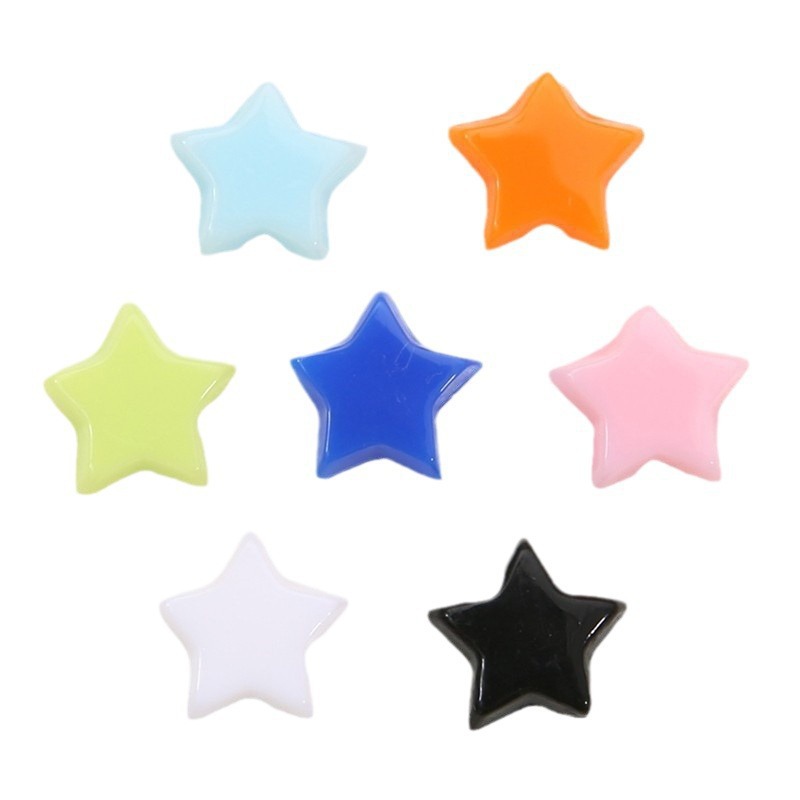 Picture of 10mm acrylic solid color five-pointed star beads beads DIY handmade bracelet necklace jewelry material accessories