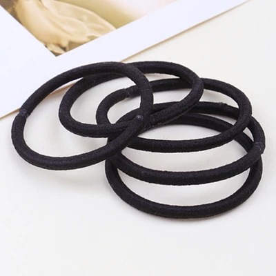 Picture of High elastic hair rope thickened seamless hair band black rubber band hair tie basic hair rope durable hair accessories