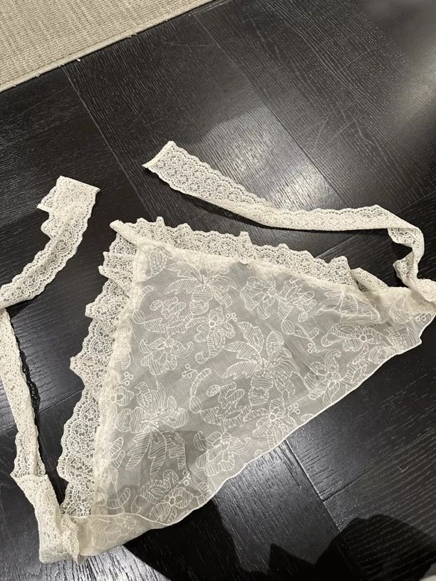 Sweet Heavy Lace Headscarf South Korea Design Jacquard Mesh Waist Towel Stacked Skirt Fart Curtain Triangle Towel