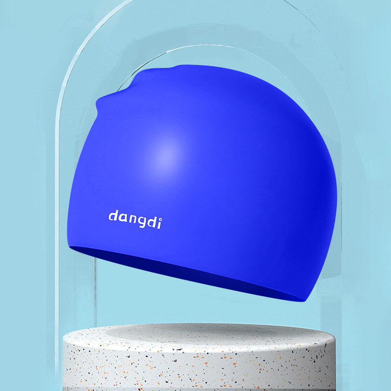 Picture of Adult silicone waterproof swimming cap boys and girls Universal silicone swimming cap increase head swimming cap factory direct sales