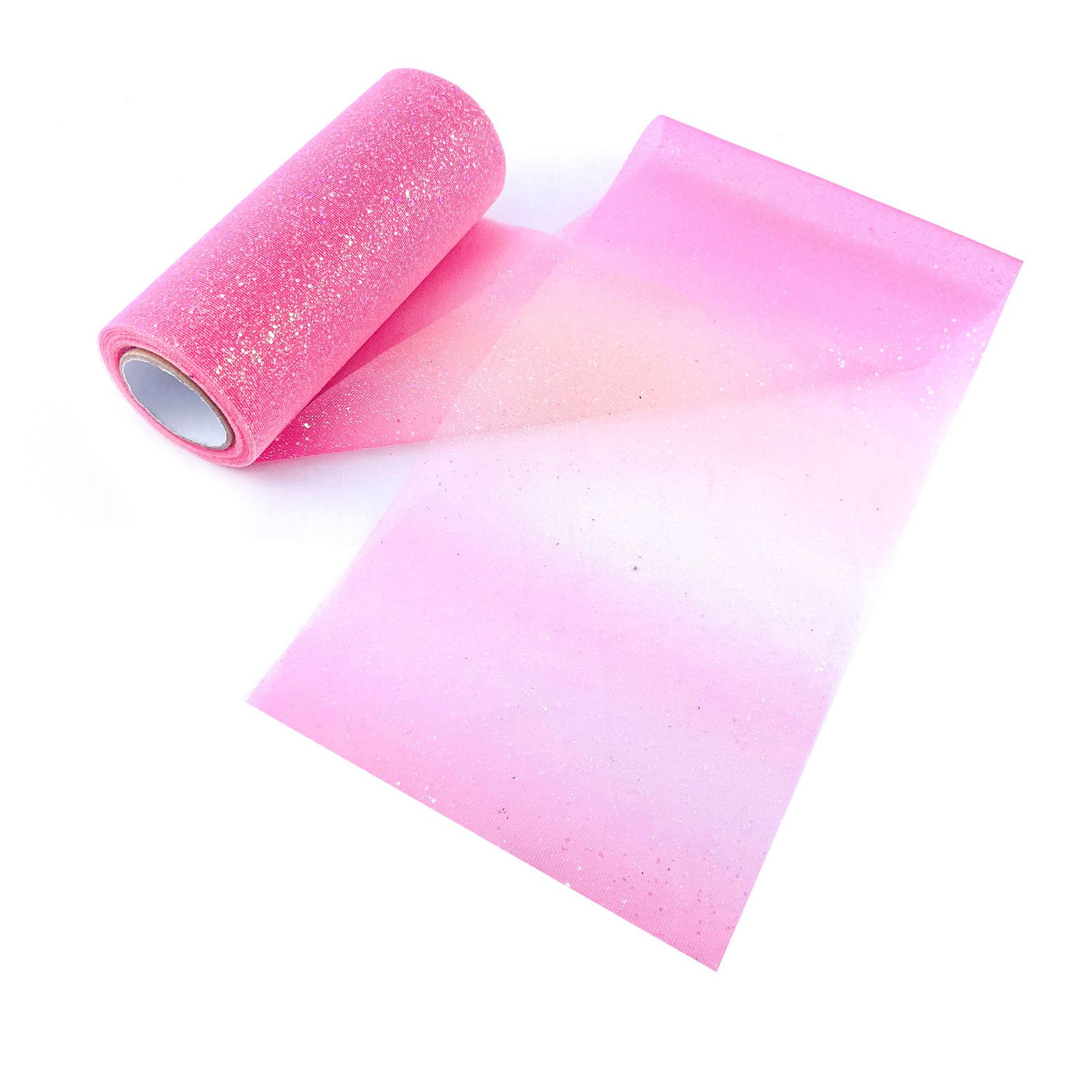 Picture of ABK10Y Glitter Rainbow Gauze Roll American Gauze Roll Photo Background Table Skirt TULLE Children's Hair Accessories Laser