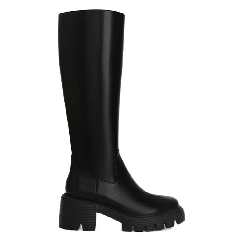 Over-The-Knee Boots 2025 Autumn New Style Petite High-Heeled Sw Thick-Soled Side Zipper High Boots Riding Boots for Women