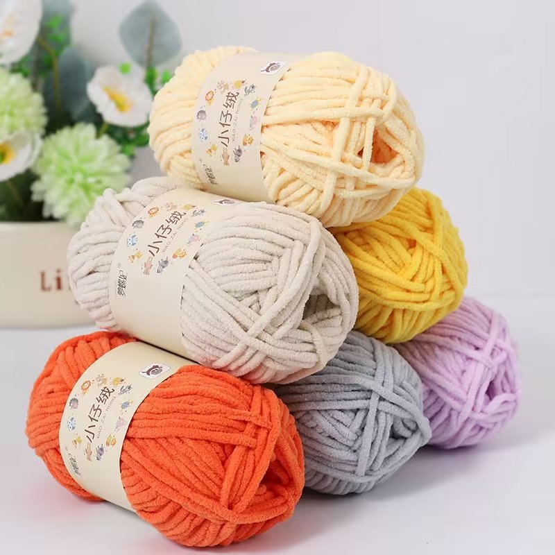 Small cashmere handmade diy knitting coarse wool thread ice thread baby thread crochet knitting scarf doll adorable thread hook shoes