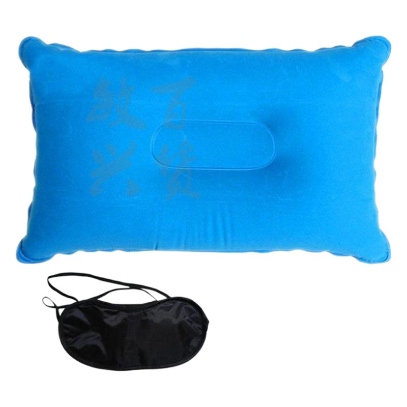 Picture of Inflatable pillow nap square pillow outdoor travel Sanbao camping multifunctional PVC flocking waist pillow spot