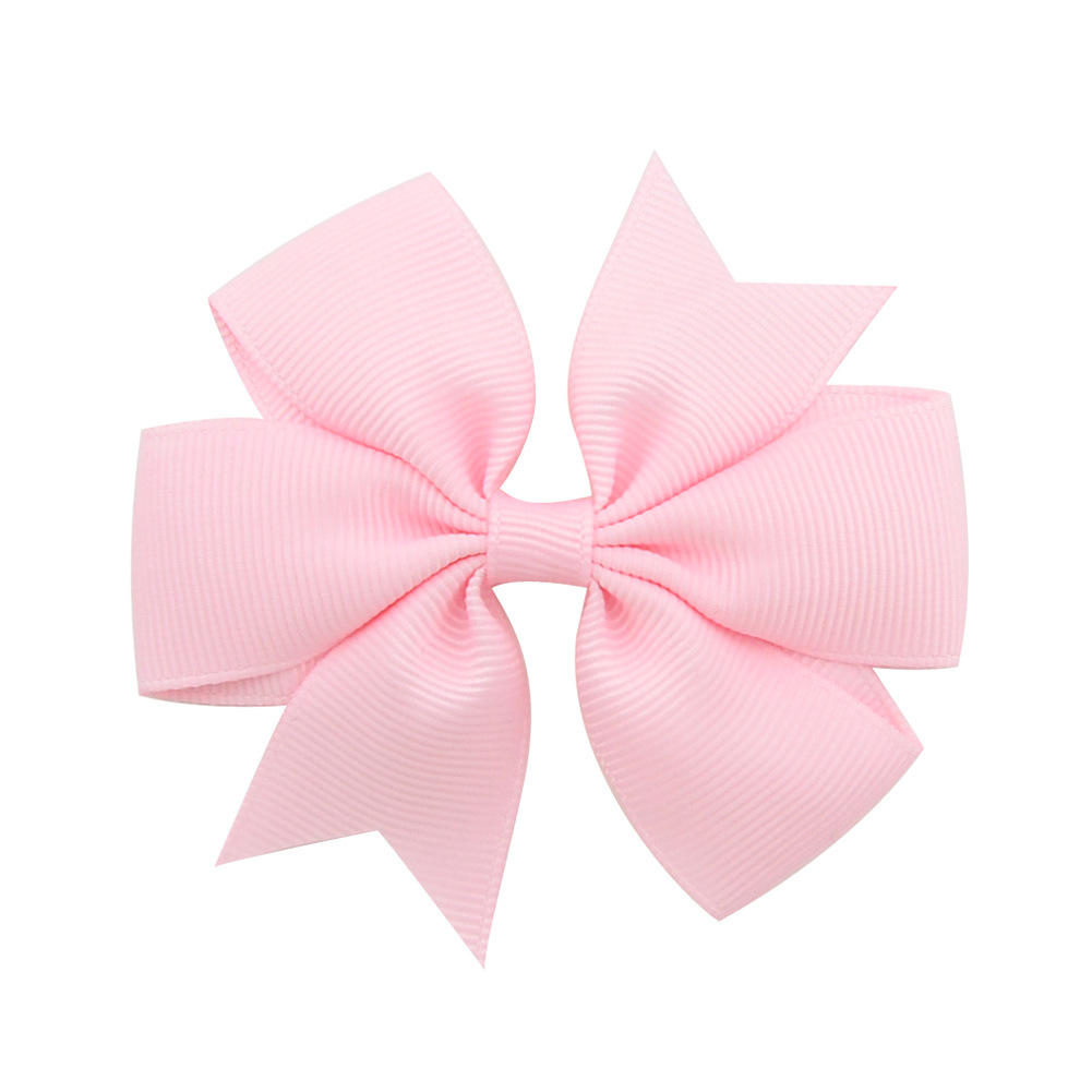 Picture of 53 Colors Amazon Hot Selling Six-Ear Pure Color Ribbed Fishtail Bow Hairpin Hair Accessories Kidsren's Headwear 564