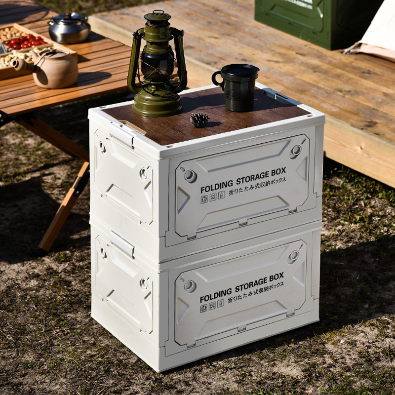 Outdoor camping storage box folding box camping picnic tidying box car car trunk camping box storage