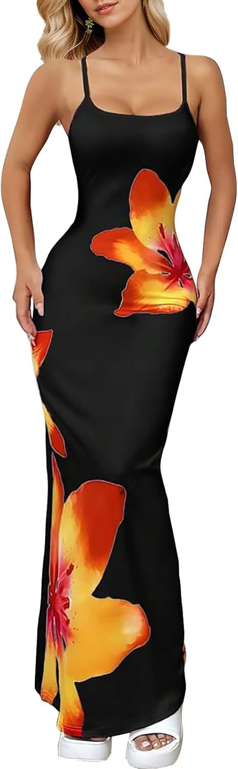 Picture of Autumn 2025 New Elegant Temperament Tight Low-cut Contrast Color Rose Print Design One Step Sling dress