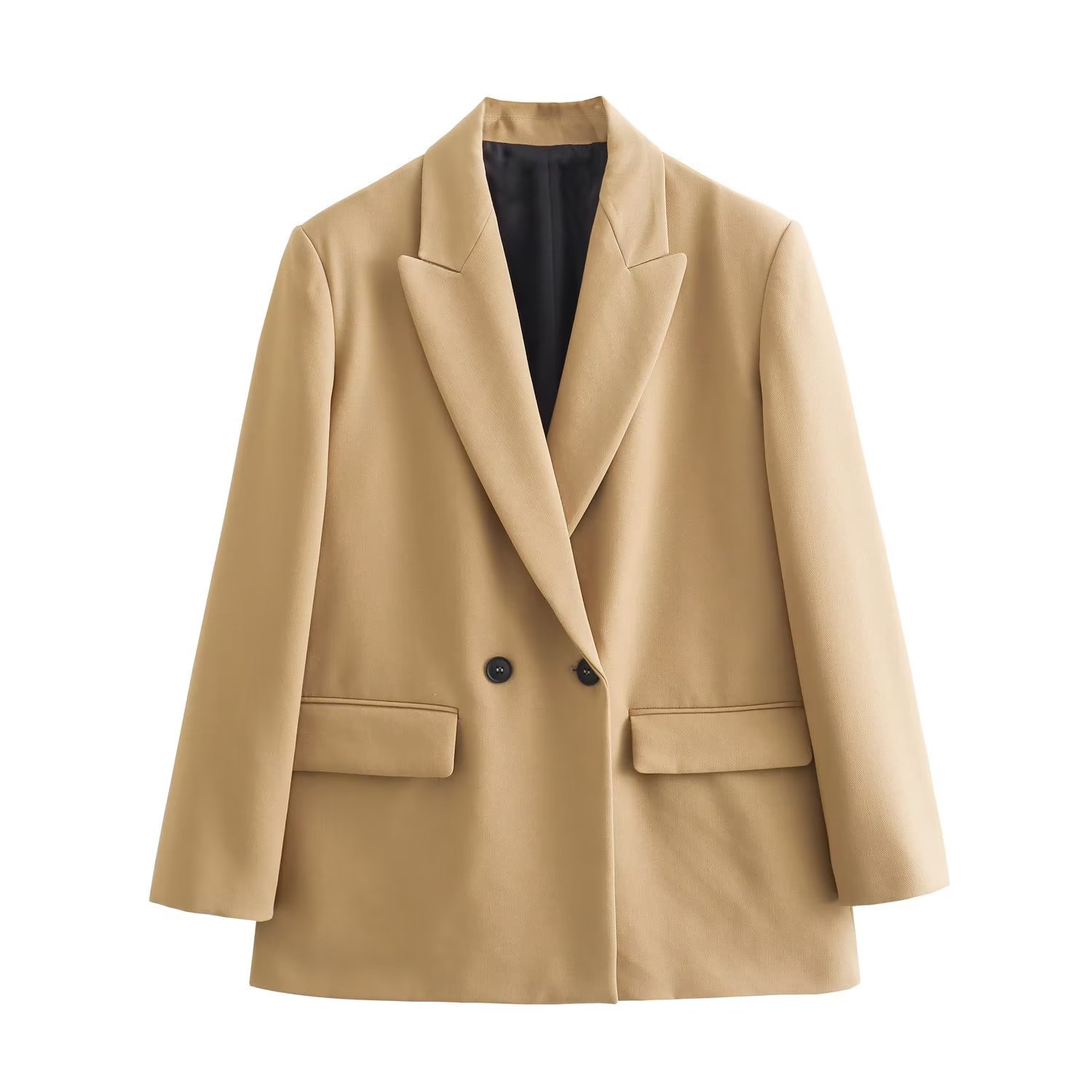 Picture of Fall 2023 new European and American cross-border Women's urban casual solid color straight loose double-breasted suit jacket