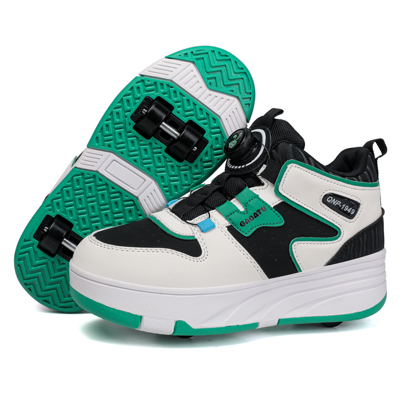 Heelys Shoes Manufacturer Four-Wheel Detachable Roller Skates Sports Exclusive Support Foreign Trade Wholesale Four-Wheel Double Row