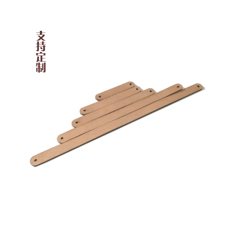 Perforated Original Color Vegetable Tanned Leather Wood Accessories Leather Strip Belt Strip Leather Handle Belt Decoration