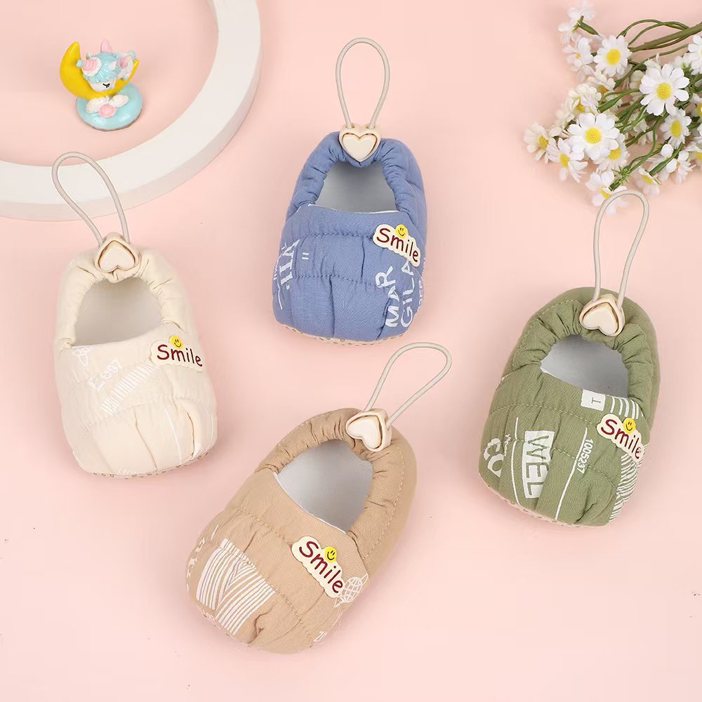 Antuer 0-1 Year Old Baby Single Shoes, Toddler Shoes for Boys and Girls, Elastic Non-Slip Low-Top Buckle Shoes