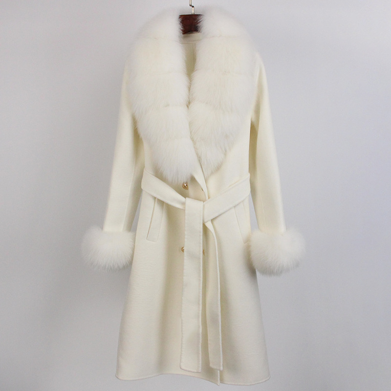Picture of Cashmere Wool Coat Coat Autumn and Winter Coat Women's High-end Double-sided Wool Coat Women's Fox Wool Collar