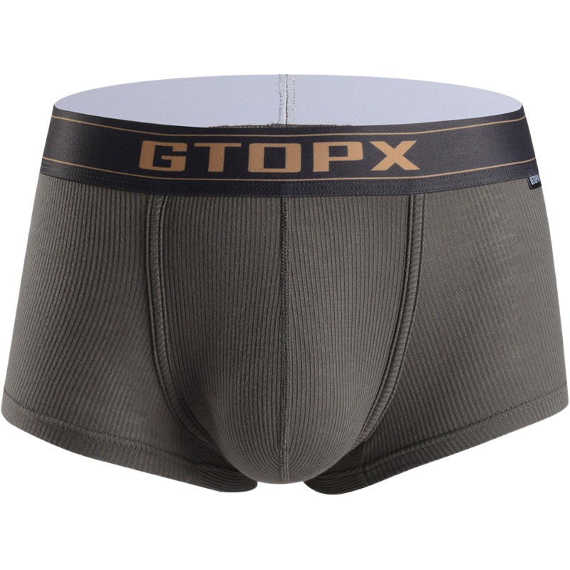 GTOPX MAN Men's low waist single layer summer thin boxer sports breathable threaded sweat-absorbent boxer briefs