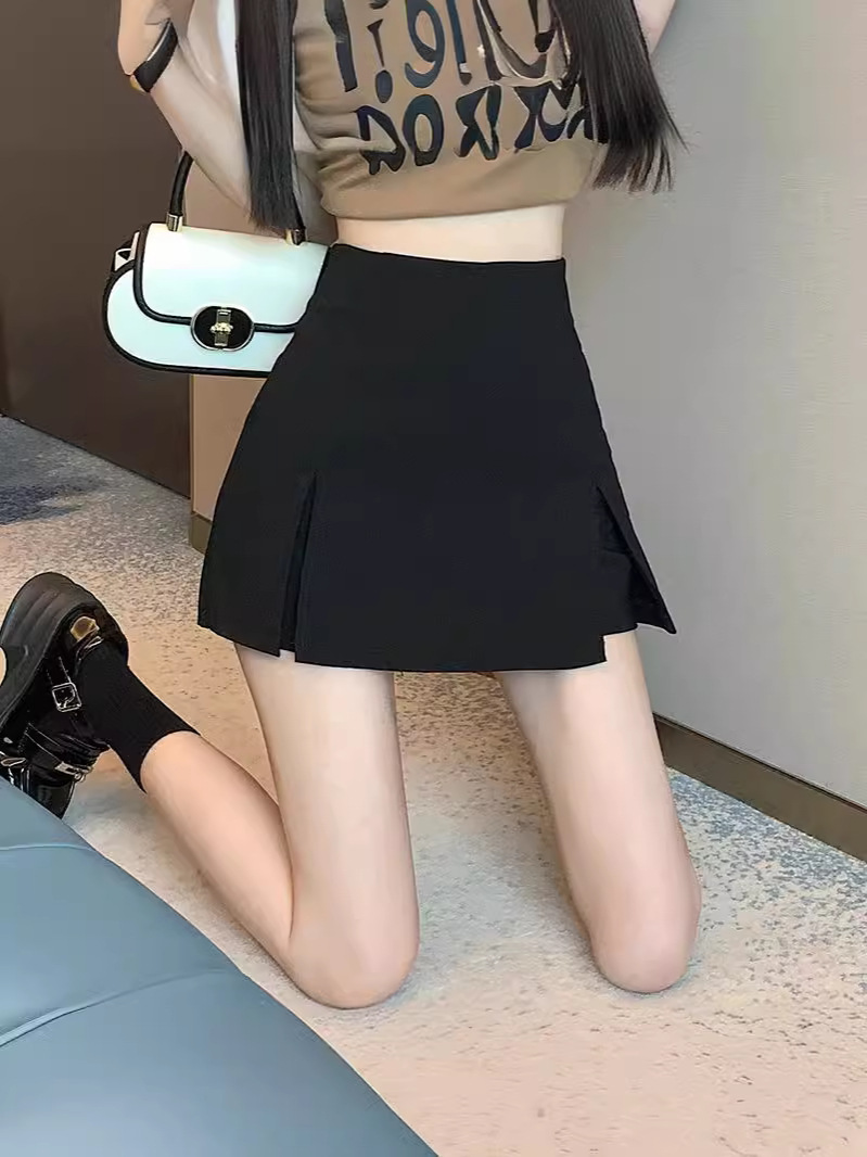 Women's Skirt High Waist Hip Split A- line Skirt Shorts Summer Hot Girl Sexy Casual Hot Pants