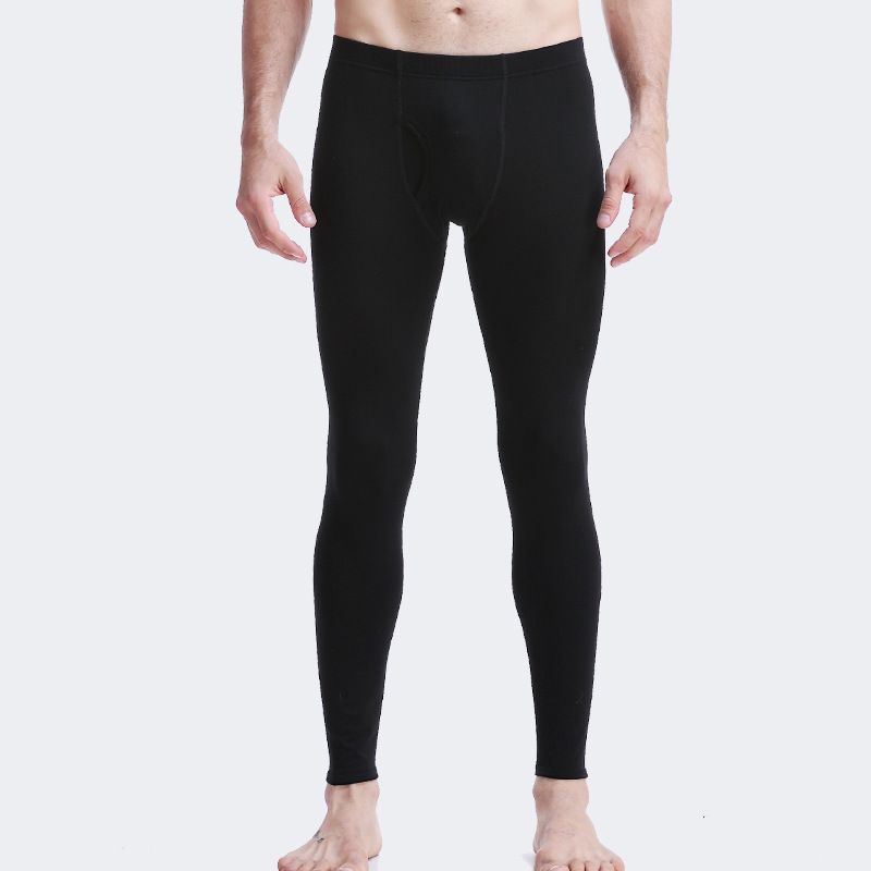 Picture of Men's long johns single piece cotton string pants autumn and winter thin tight leggings warm pants underpants slim pants youth