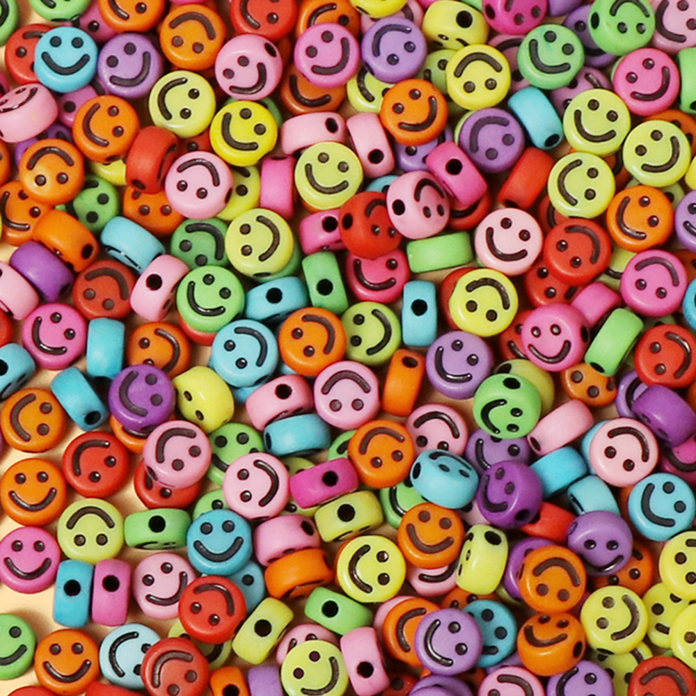 Picture of Accessories Acrylic 4*7 Smiley Beaded Beaded Handmade diy Material Bracelet Necklace Bracelet