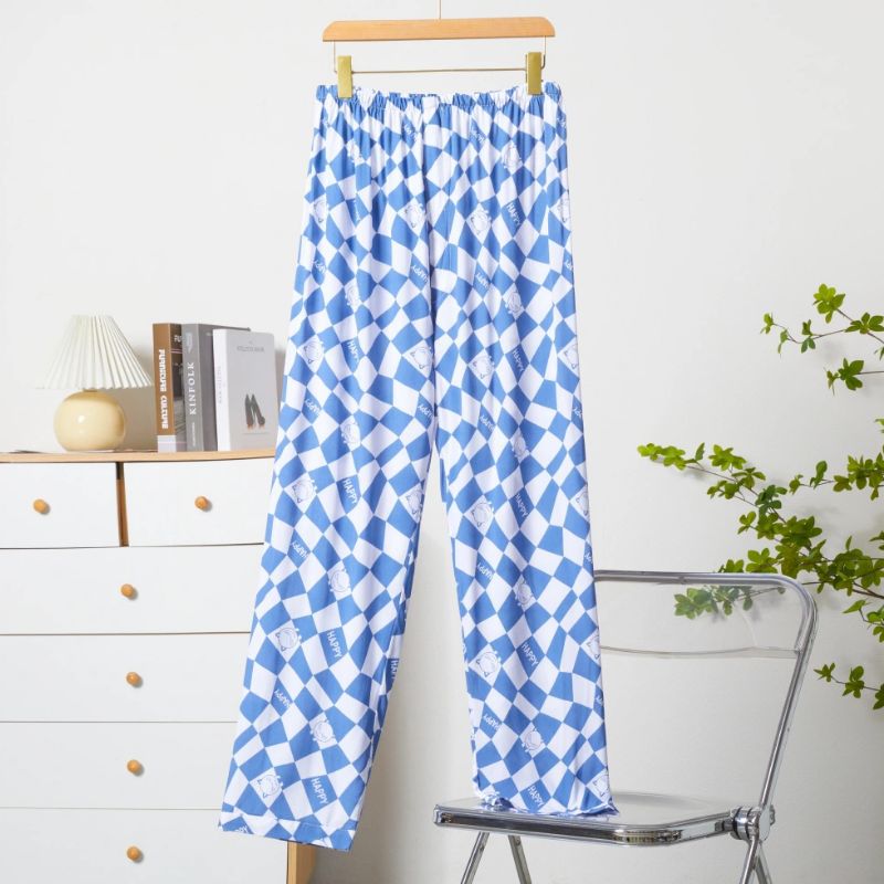 Picture of Pajama Pants Men's Summer Cotton Silk Thin Large Size Middle-Aged and Elderly Home Trousers Artificial Cotton Manufacturer Home Air-Conditioned Pants