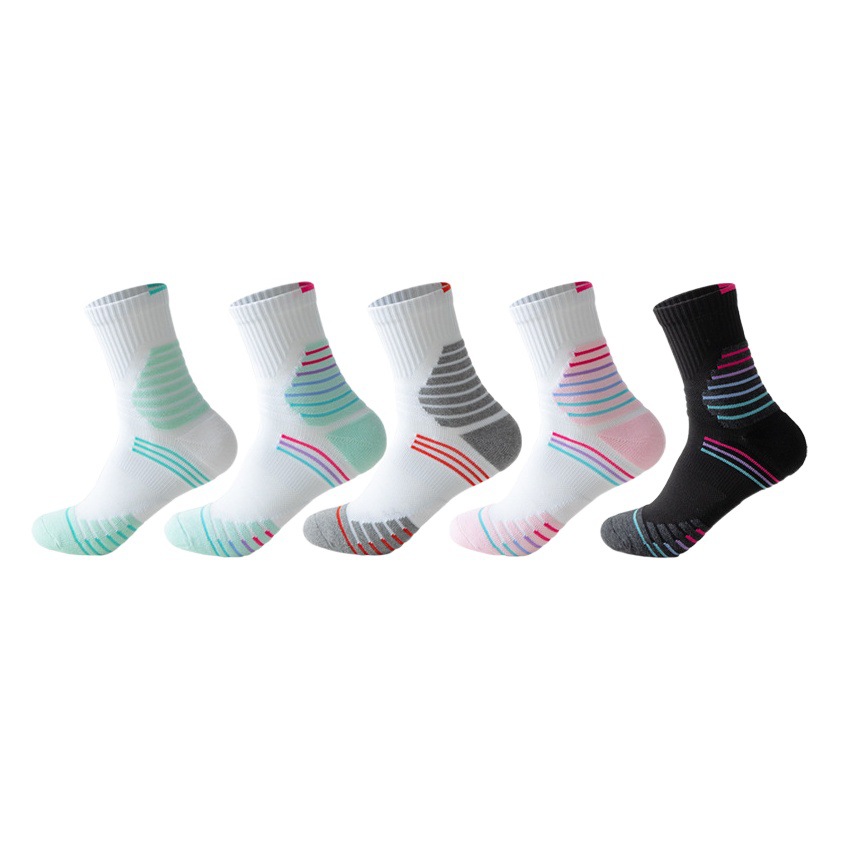 Professional running sports socks towel bottom cotton socks sweat-absorbent stockings breathable mid-calf socks professional training socks men's leisure
