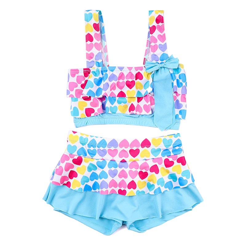 Children's swimsuit girls' split swimsuit girls' middle and big children Princess sling quick-drying three-piece swimsuit