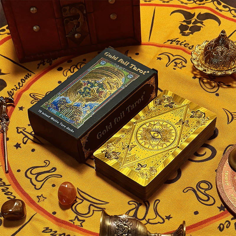Picture of Tarot Card Waite Card Beginner Hot Stamping Plastic Pvc Waterproof Board Game Card Game Manufacturer Spot Wholesale