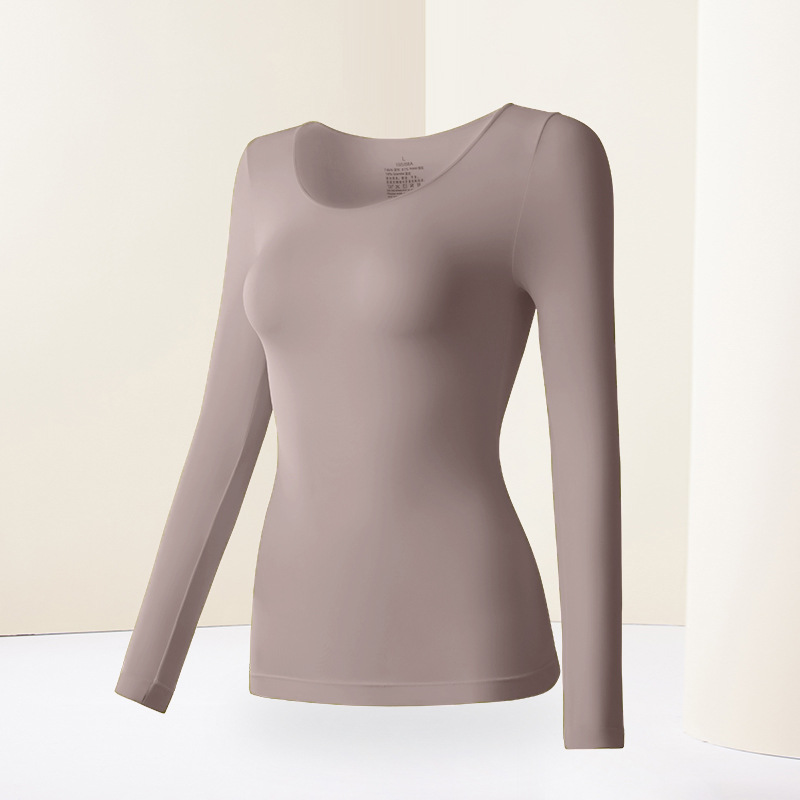 Picture of Hyaluronic acid skin care clothing ultra-thin 3 seconds quick-heating thermal underwear suit Seamless Seamless bottoming shirt high elastic mask clothing