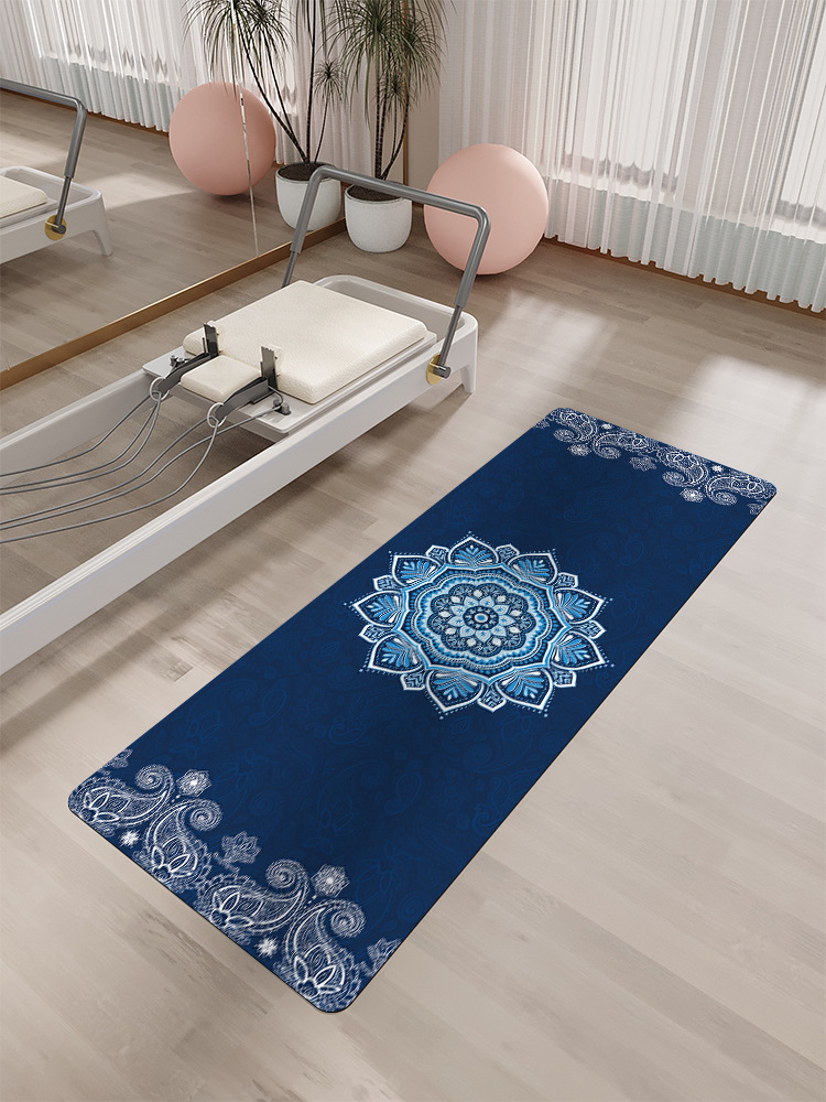 Picture of [Source Factory] Ultra-thin suede printing yoga mat rubber yoga mat foldable 1.5mm thick 5mm