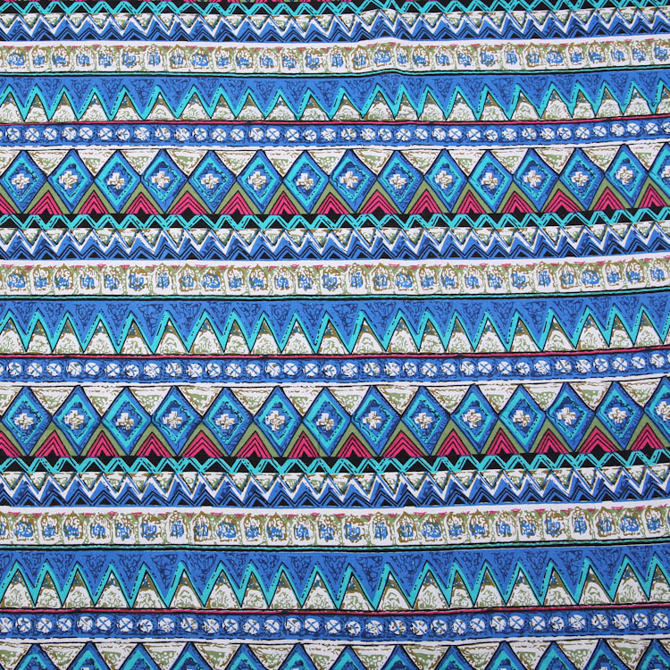 Picture of Hemp cotton digital printed fabric Yunnan Lijiang printed cotton linen fabric ethnic style retro Bohemian fabric