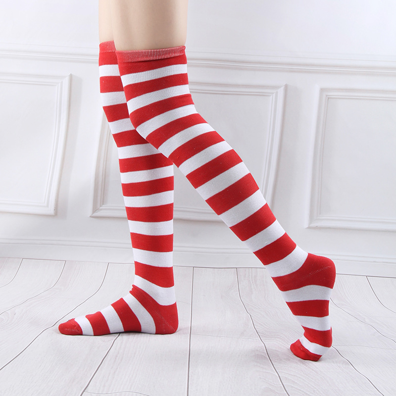Picture of Spring Japanese Women's Socks All-match Striped Long Socks cosplay Anime Over-the-Knee Socks