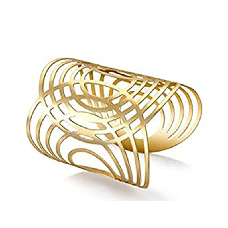 Picture of Cross-border Hot Selling European and American Kwa Hollow Metal Pattern Iron Open Bracelet Personalized Wire Punk Bracelet Set