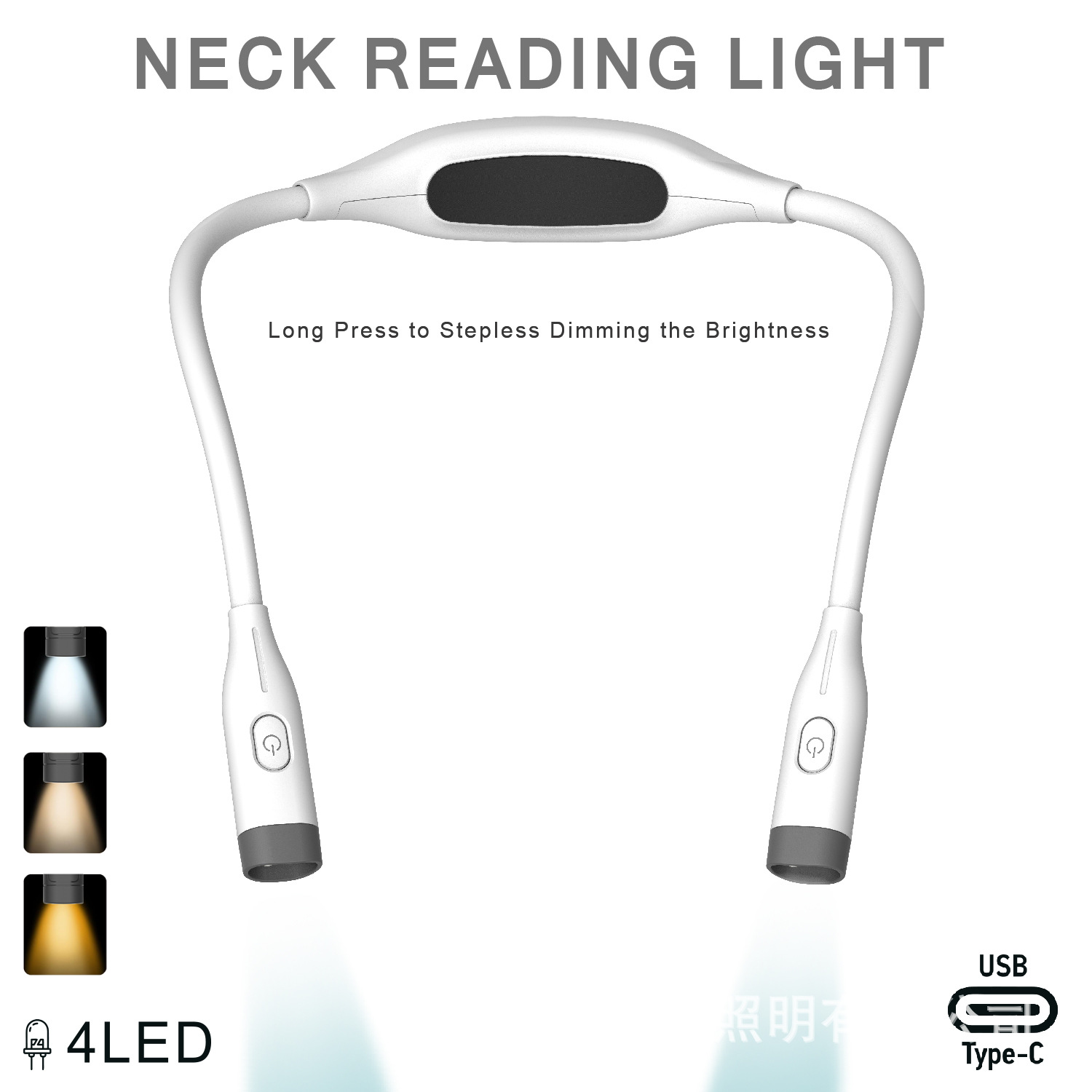 Cross-Border New Led Hanging Neck Lamp Neck Reading Lamp Running Neck Lamp Night Running Lamp Neck Lamp Reading Lamp