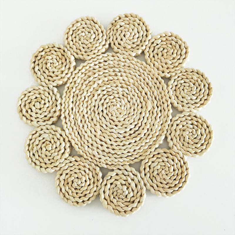 Picture of Pastoral Style Wall Decoration Handmade Straw Wall Decoration Background Wall Decoration Moroccan Style Decoration Sofa Bedside Hanging Decoration
