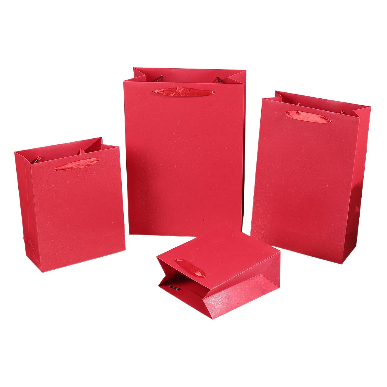 Orange Satchel Gift Bag Custom Ribbon Toy Shopping Bag Amazon Cross-Border Packaging Bag Custom Printed Logo