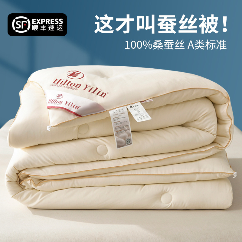 Picture of Pure Cotton Clearance Silk Quilt Mulberry Silk Quilt Spring & Fall Quilt Quilt Core Pure Cotton Air-Conditioned Summer Cool Quilt Thickeneded Winter Quilt
