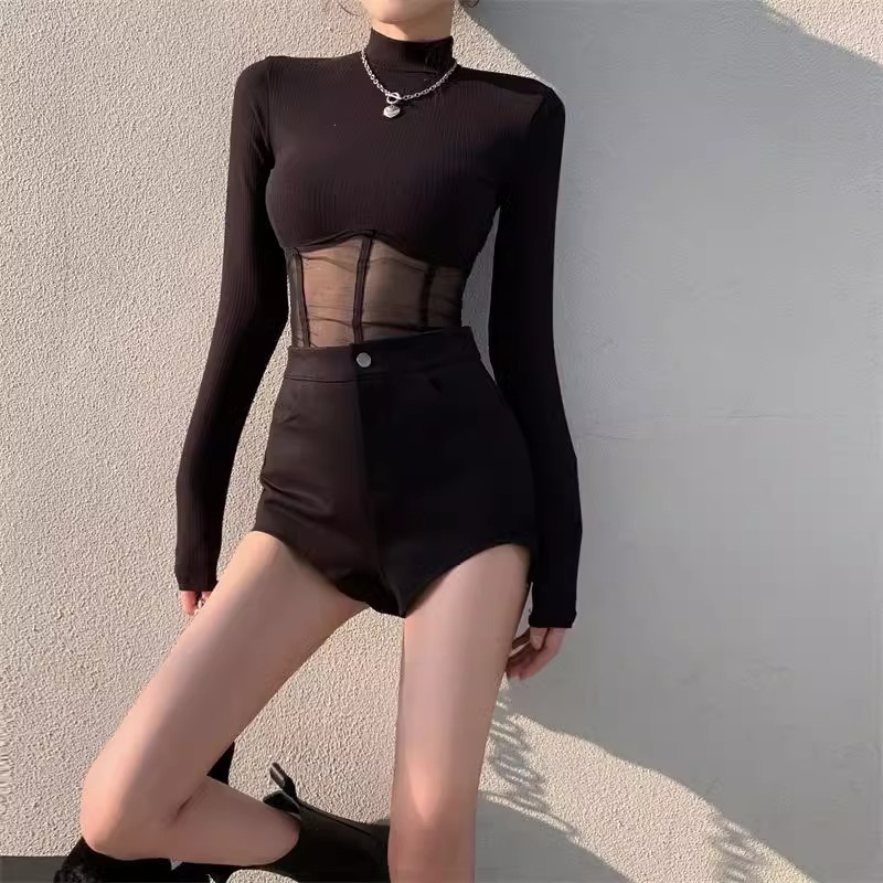 Black High-Waist Sexy Shorts Female Jazz Dance Ds Pants Korean Style Tight Hip-Hugging Bottoming Sexy Girl Group Hot Pants