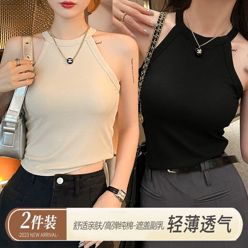 Picture of Spring and summer new scarf sleeveless women's vest wear Joker base plus size cross-border factory direct wholesale no chest pad