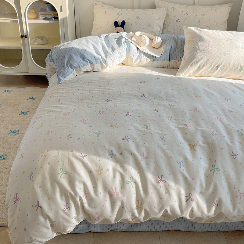 Picture of Wholesale ins cotton four-piece student dormitory three-piece set bed hat autumn and winter group purchase gift generation manufacturers