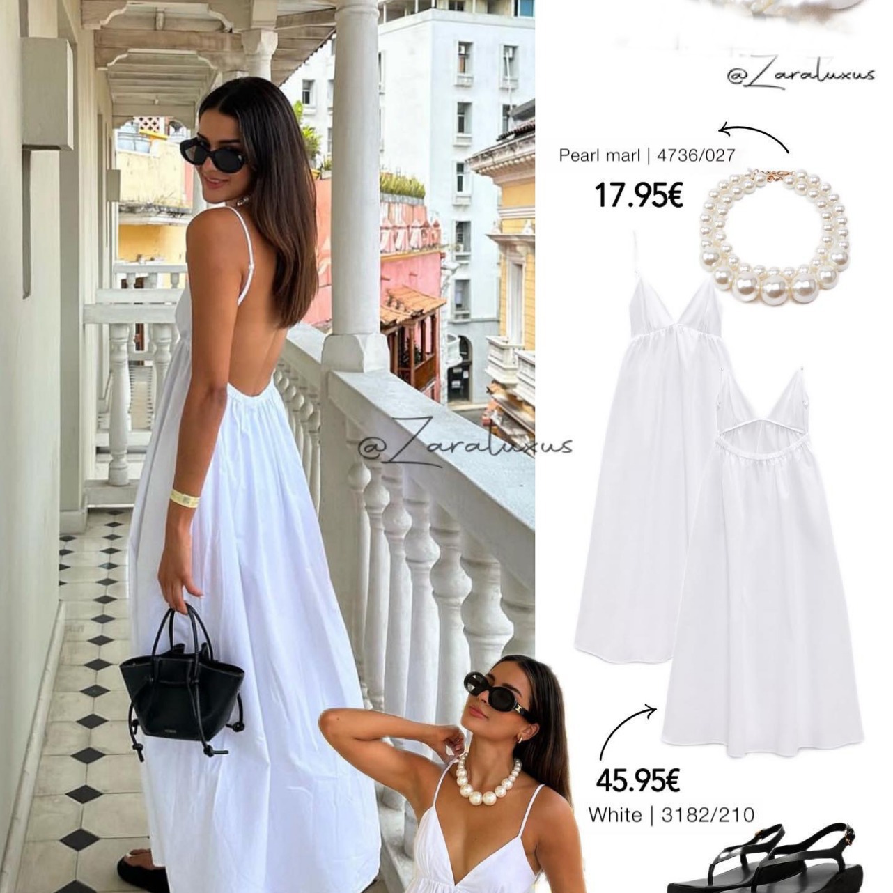 Summer New Women's Clothing European and American Style Sling V-neck Solid Color All-match Backless dress