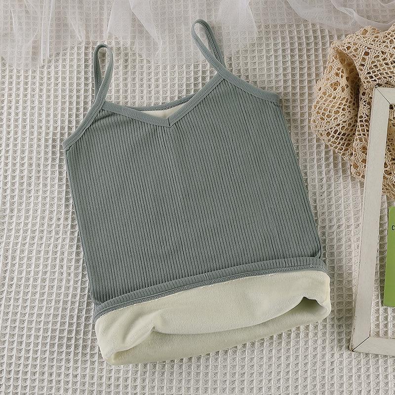 Picture of New Autumn and Winter Thermal Vest for Women, Thickeneded and Velvet Sleeveless Sling, Tight-Fitting Inner Layering, Student Cold Protection for Women